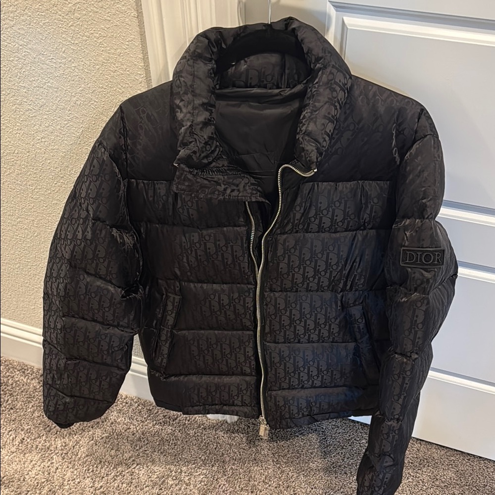 Dior Black Signature Monogram Quilted Puffer Jacket